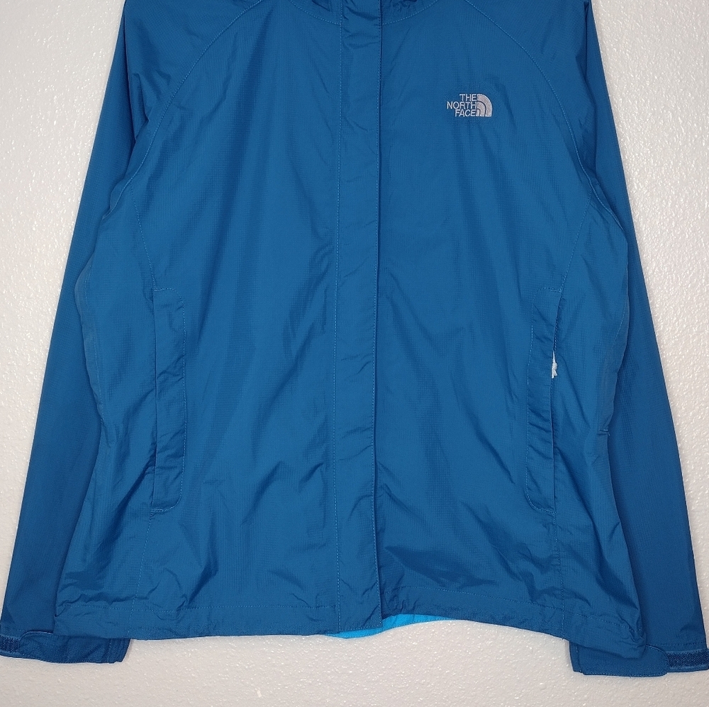 The North Face HyVent DT Nylon Blue Full-Zip Rain Windbreaker Jacket Sz L - Picture 4 of 16